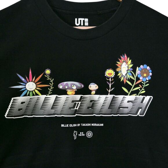 UNIQLO x Billie Eilish x Takashi Murakami Graphic T Shirt Sz Large Merch Black - Picture 3 of 6